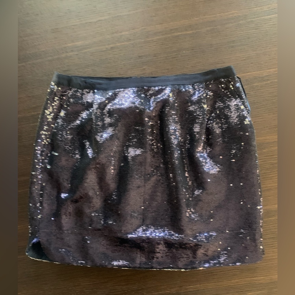 J. Crew Blue Sequin Mini Skirt